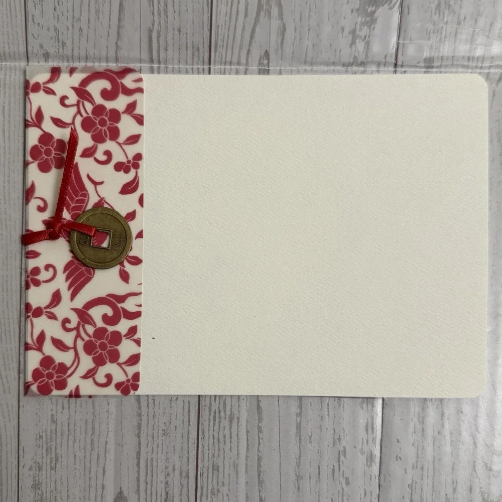 Atelier Du Papier Stationery Cards & Envelopes Chinese‎ Coin Red Bird Flowers